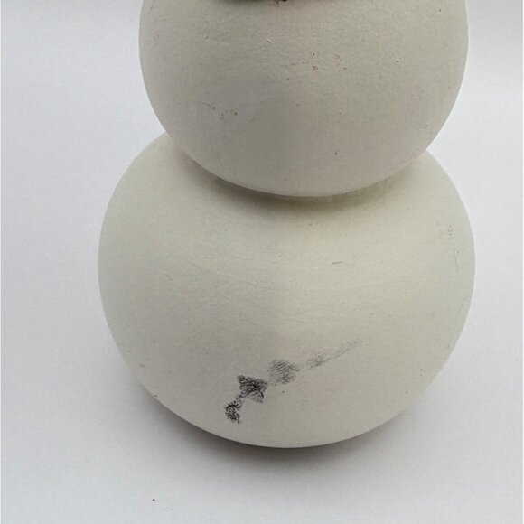 Vintage Classic Snowman Christmas Figurine Black Top Hat Hand Painted - Picture 5 of 8